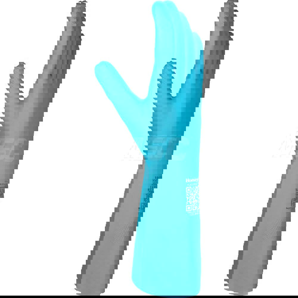 Chemical Resistant Gloves: Medium, 11 mil Thick, Nitrile-Coated, Nitrile, Unsupported